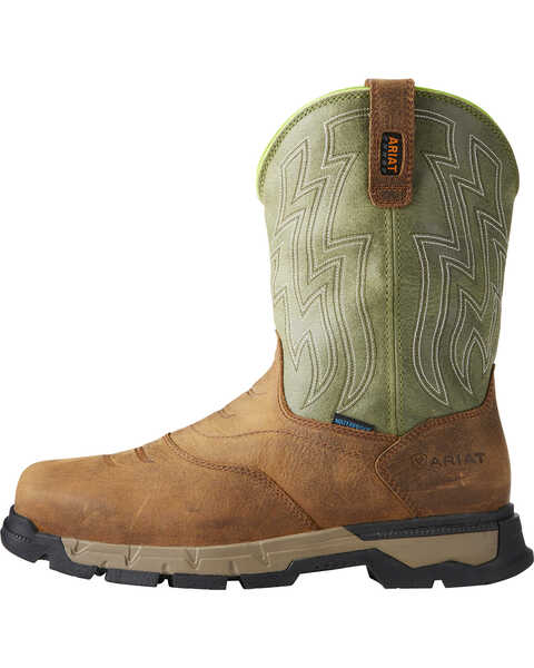 Ariat Men's Rebar Flex H2O Western Work Boots - Composite Toe, Chocolate, hi-res