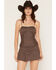 Image #1 - Cleo + Wolf Women's Plaid Print Tank Top, Brown, hi-res