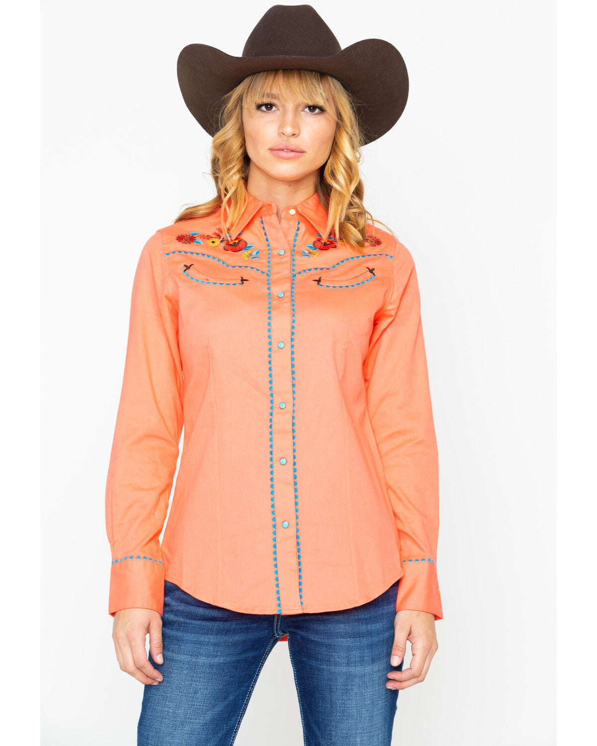 wrangler embroidered western shirt