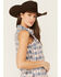 Image #2 - Shyanne Women's Casper Checkered Print Sleeveless Pearl Snap Western Shirt , Royal Blue, hi-res