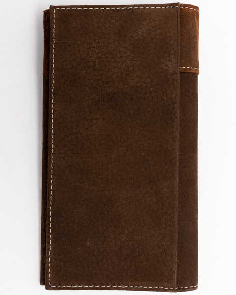 Image #2 - Cody James Men's Boot Stitch Long Horn Leather Checkbook Wallet , Tan, hi-res