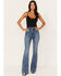 Image #1 - Idyllwind Women's Edge Hill Medium Wash High Rise Outlaw Flare Jeans, Medium Wash, hi-res