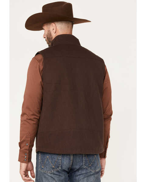 Image #4 - Blue Ranchwear Men's Insulated Duck Zip-Front Vest , Dark Brown, hi-res