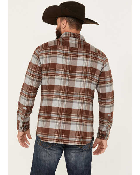 Image #4 - Pendleton Men's Burnside Plaid Print Long Sleeve Button-Down Flannel Shirt, Rust Copper, hi-res
