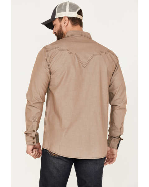 Image #4 - Moonshine Spirit Men's Thunder Road Solid Long Sleeve Snap Western Shirt , Brown, hi-res
