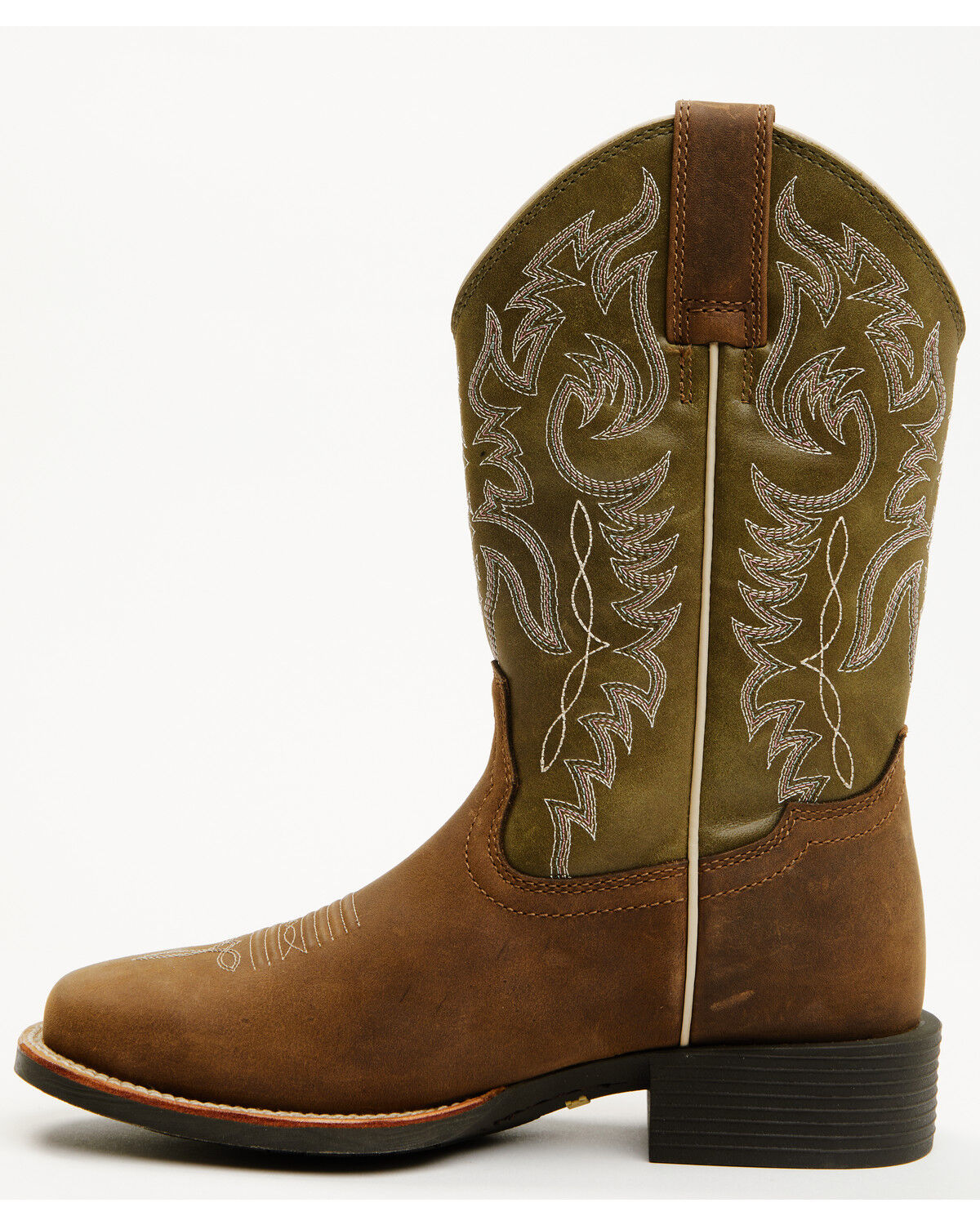 Image #3 - Shyanne Women's Sevyn Xero Gravity Performance Western Boots - Broad Square Toe, Olive, hi-res