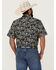 Image #4 - Cody James Men's 18 Carat Paisley Print Short Sleeve Snap Western Shirt , Navy, hi-res