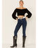 Image #4 - Flying Tomato Women's Solid Off The Shoulder Smocked Crop Long Sleeve Top, , hi-res