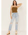 Cleo + Wolf Women's Smocked Button Front Tank , Green/brown, hi-res