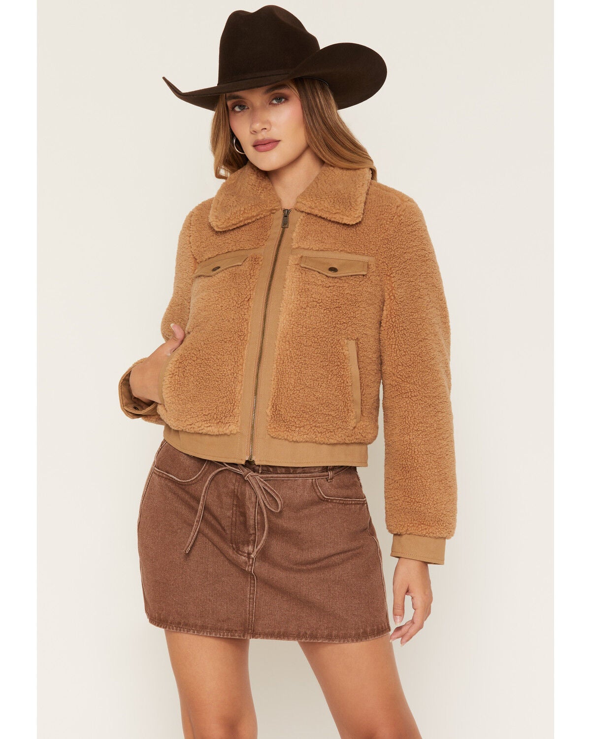 Levi's Women's Sherpa Jacket, Chestnut, hi-res