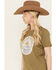 Image #2 - Wrangler Retro Women's Denim Co. Sun Short Sleeve Graphic Tee, Olive, hi-res