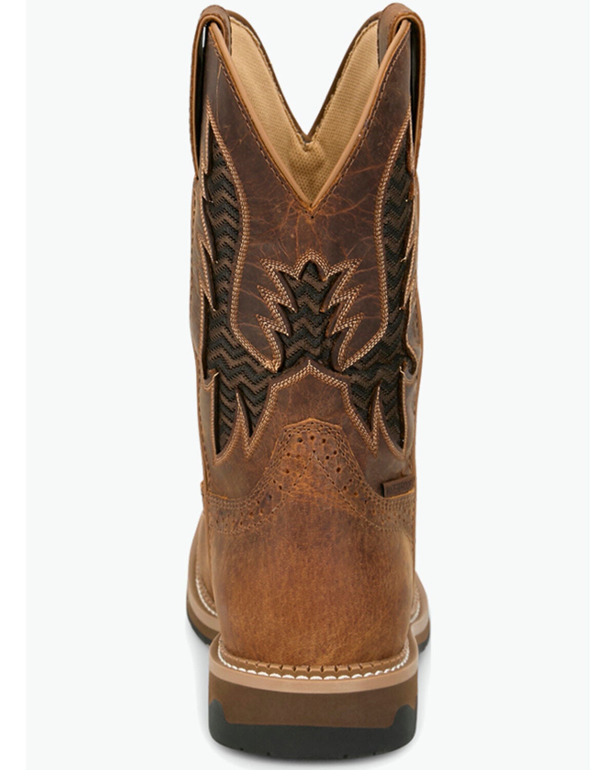 Image #5 - Justin Men's 11" Bolt Waterproof Pull-On Work Boots - Composite Toe, Brown, hi-res