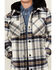 Image #3 - Urban Republic Little Boys' Plaid Print Sherpa Lined Hooded Shirt Jacket, White, hi-res