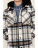 Image #3 - Urban Republic Little Boys' Plaid Print Sherpa Lined Hooded Shirt Jacket , White, hi-res