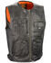 Image #1 - Milwaukee Leather Men's Zipper Front Super Utility Multi Pocket Vest - 3X, Black, hi-res