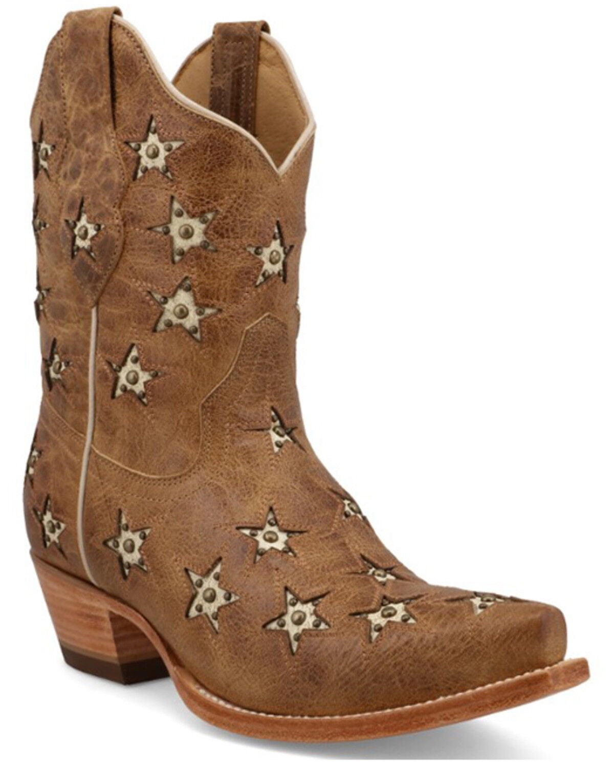 Black Star Women's Marfa Shortie Western Boots - Snip Toe, Caramel, hi-res