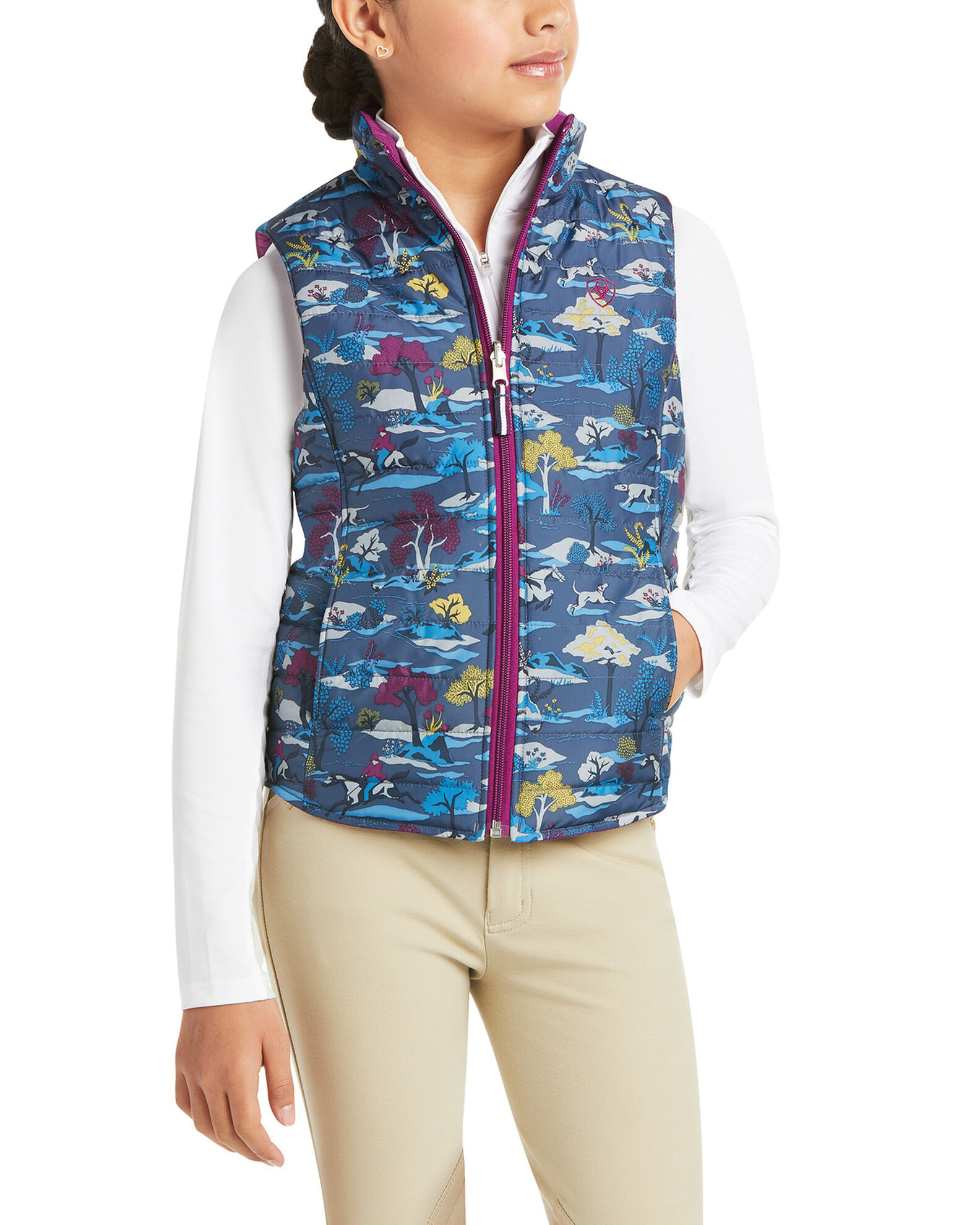 Ariat Girls Multi Emma Reversible Insulated Vest Sheplers