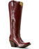 Image #1 - Ariat Women's Casanova Crocodile Print Tall Western Boots - Snip Toe, Red, hi-res