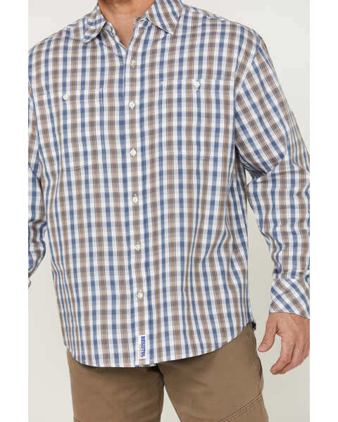Image #3 - Resistol Men's Starke Small Plaid Long Sleeve Button Down Western Shirt  , White, hi-res
