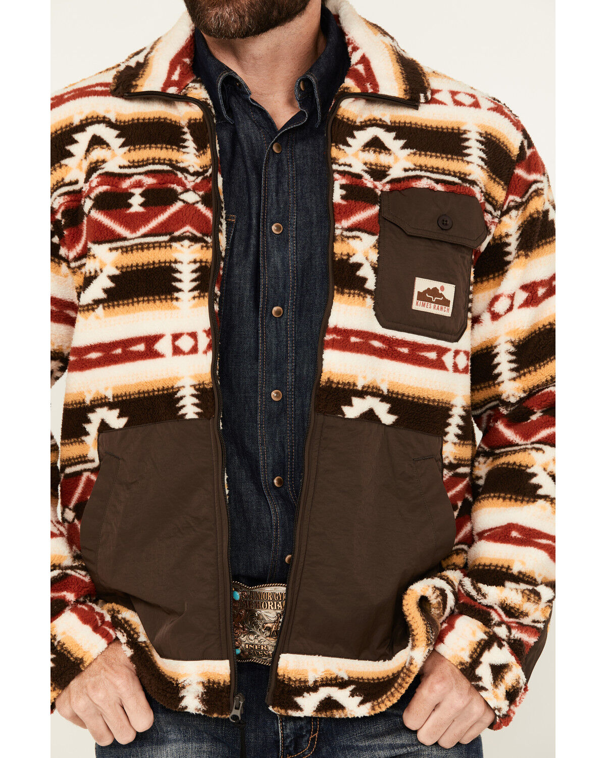 Image #3 - Kimes Ranch Men's Maxwell Southwestern Print Zip-Up Jacket, Brown, hi-res