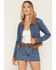 Image #1 - Show Me Your Mumu Women's Dawson Medium Wash Denim Jacket, Medium Wash, hi-res