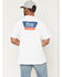 Image #1 - Brixton Men's Boot Barn Exclusive Linwood Logo Short Sleeve Graphic T-Shirt, White, hi-res