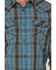 Cody James Men's Morning Fog Plaid Long Sleeve Western Shirt - Tall , Blue, hi-res