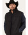 Image #2 - Cinch Men's Herringbone Textured Concealed Carry Bonded Vest, Charcoal, hi-res