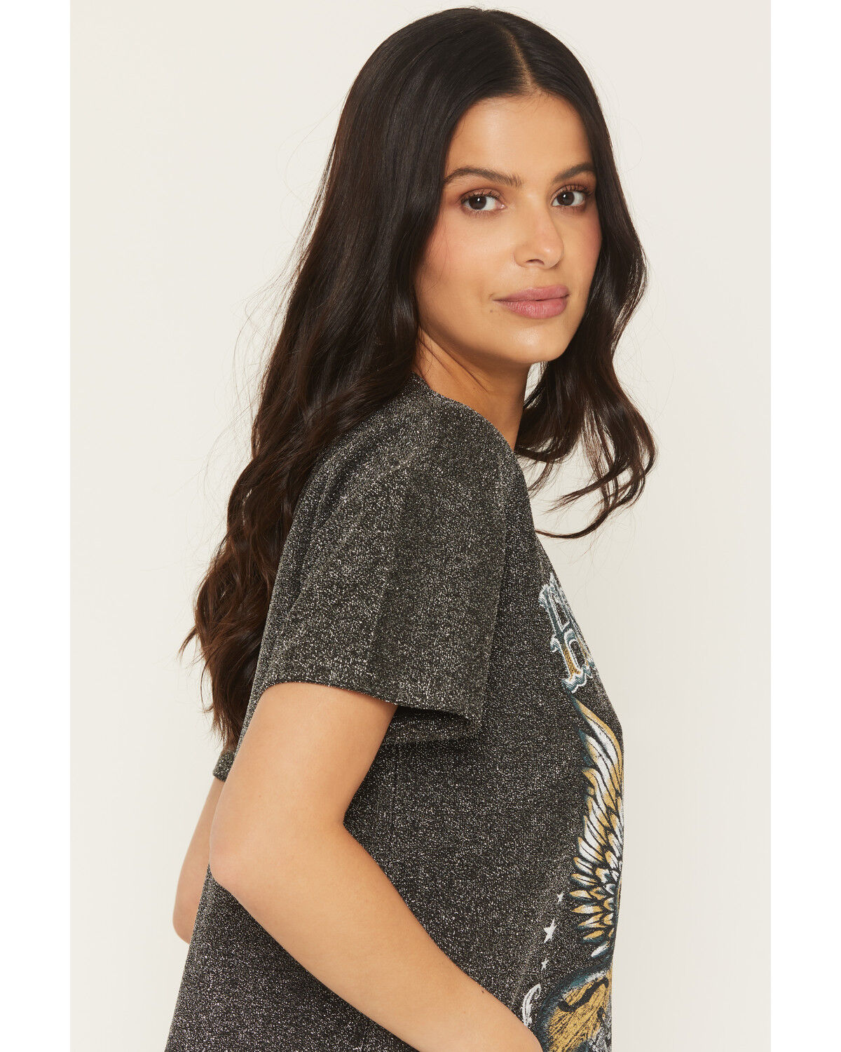 Image #2 - Blended Women's Honky Tony Shimmer Tee, Black, hi-res