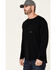 Image #1 - Ariat Men's Solid Rebar Workman Full Coverage Graphic Long Sleeve Work T-Shirt , Black, hi-res