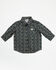 Image #1 - Cinch Infant Boys' Geo Print Long Sleeve Button-Down Western Shirt, Navy, hi-res