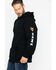 Image #4 - Hawx Men's Logo Sleeve Hooded Work Sweatshirt - Big, Black, hi-res