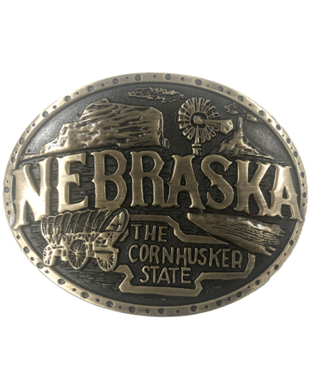 Image #1 - Cody James Men's Nebraska Heritage Buckle, Bronze, hi-res