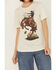 Image #3 - Gina Tees Women's Boujee Broncho Rhinestone Short Sleeve Graphic Tee, White, hi-res