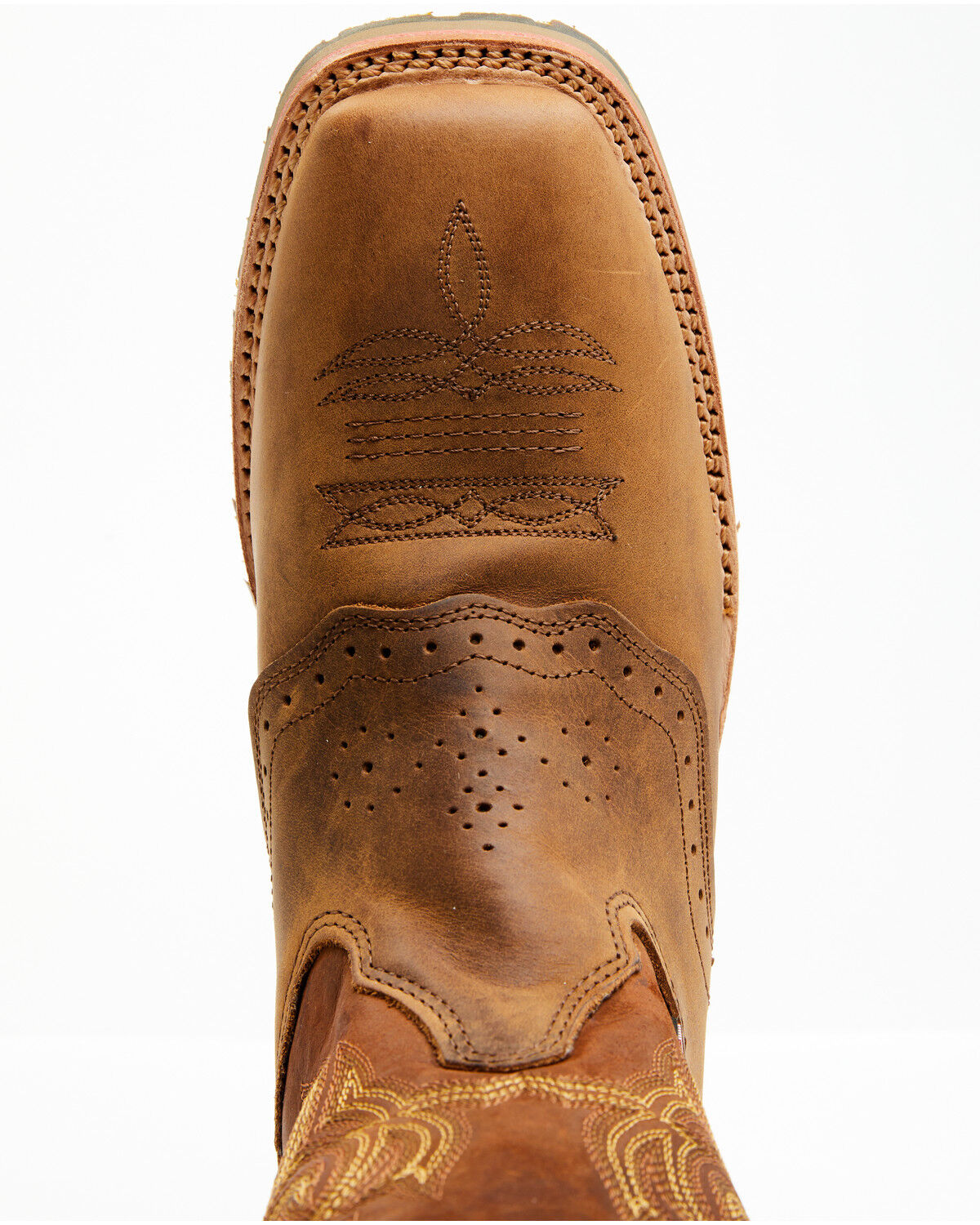 Image #6 - Double H Men's Boot Barn Exclusive 11" Domestic I.C.E™ Saddle Vamp Western Boots - Broad Square Toe, Brown, hi-res
