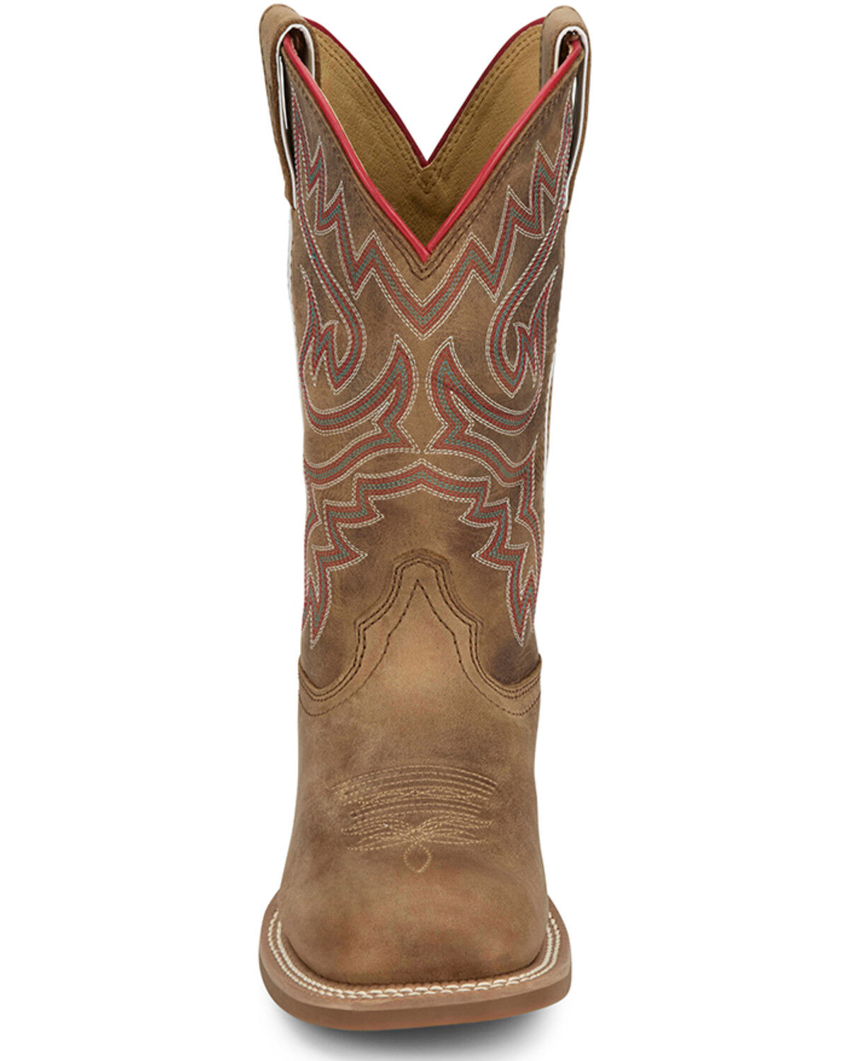 Image #4 - Justin Women's Little Sugar Performance Western Boots - Broad Square Toe, Brown, hi-res