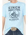Image #3 - Cinch Men's Pioneers & Patriots Scenic Graphic Short Sleeve T-Shirt, Heather Blue, hi-res