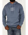 Hooey Men's Tres Logo Hooded Sweatshirt, Steel Blue, hi-res