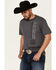 Jack Daniel's Men's Vertical Logo Graphic Short Sleeve T-Shirt , Charcoal, hi-res