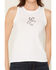 Image #3 - Girl Dangerous Women's Cowgirl Embroidered Tank, White, hi-res