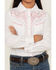 Image #3 - Rodeo Clothing Girls' Bedazzled Long Sleeve Pearl Snap Western Shirt, White, hi-res