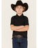 Image #1 - Rock & Roll Denim Boys' Short Sleeve Polo Shirt, Black, hi-res