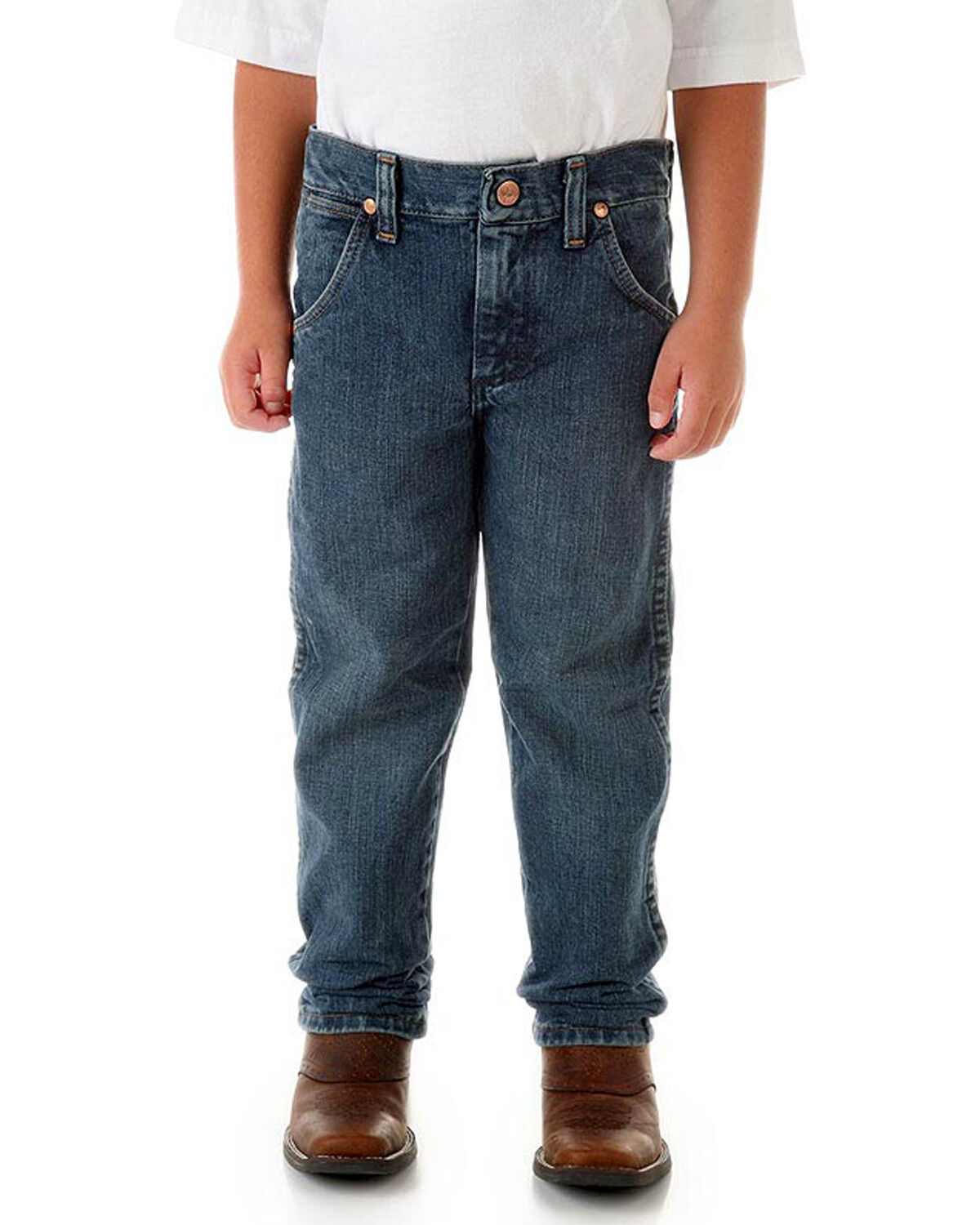 Image #3 - Wrangler Boys' ProRodeo Jeans Size 8-16, Blue, hi-res