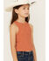 Image #2 - Fornia Girls' High Neck Tank Top , Rust Copper, hi-res
