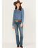 Image #3 - Rock & Roll Denim Women's Medium Wash Mid Rise Bootcut Extra Stretch Riding Jeans, Medium Wash, hi-res
