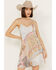 Wild Moss Women's Patchwork Print Short Slip Dress, Ivory, hi-res