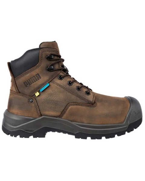 Image #1 - Puma Safety Men's 6" Granite Waterproof Met Guard Work Boots - Composite Toe , Brown, hi-res
