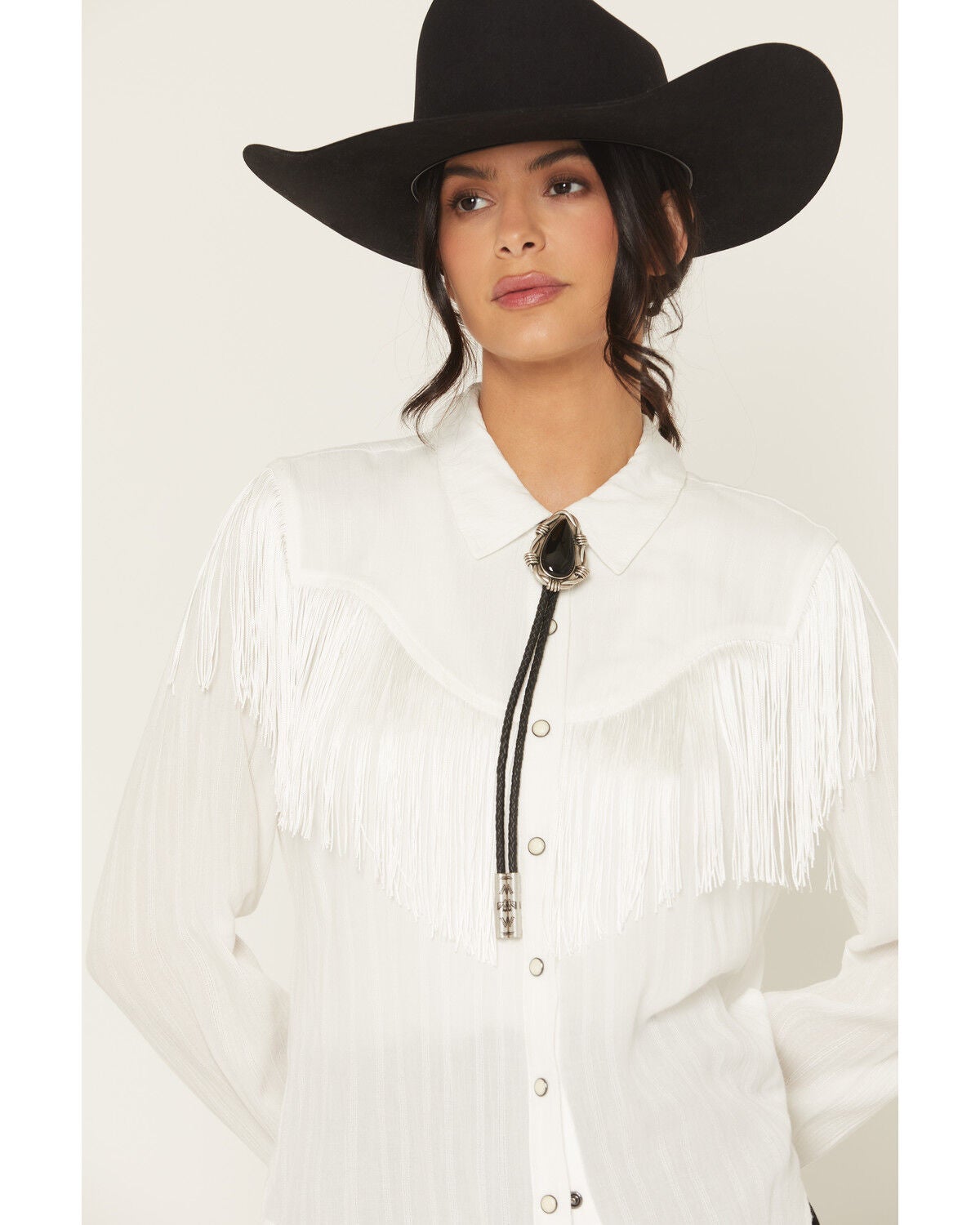 Idyllwind Women's Truett Black Agate Bolo Tie, Black, hi-res