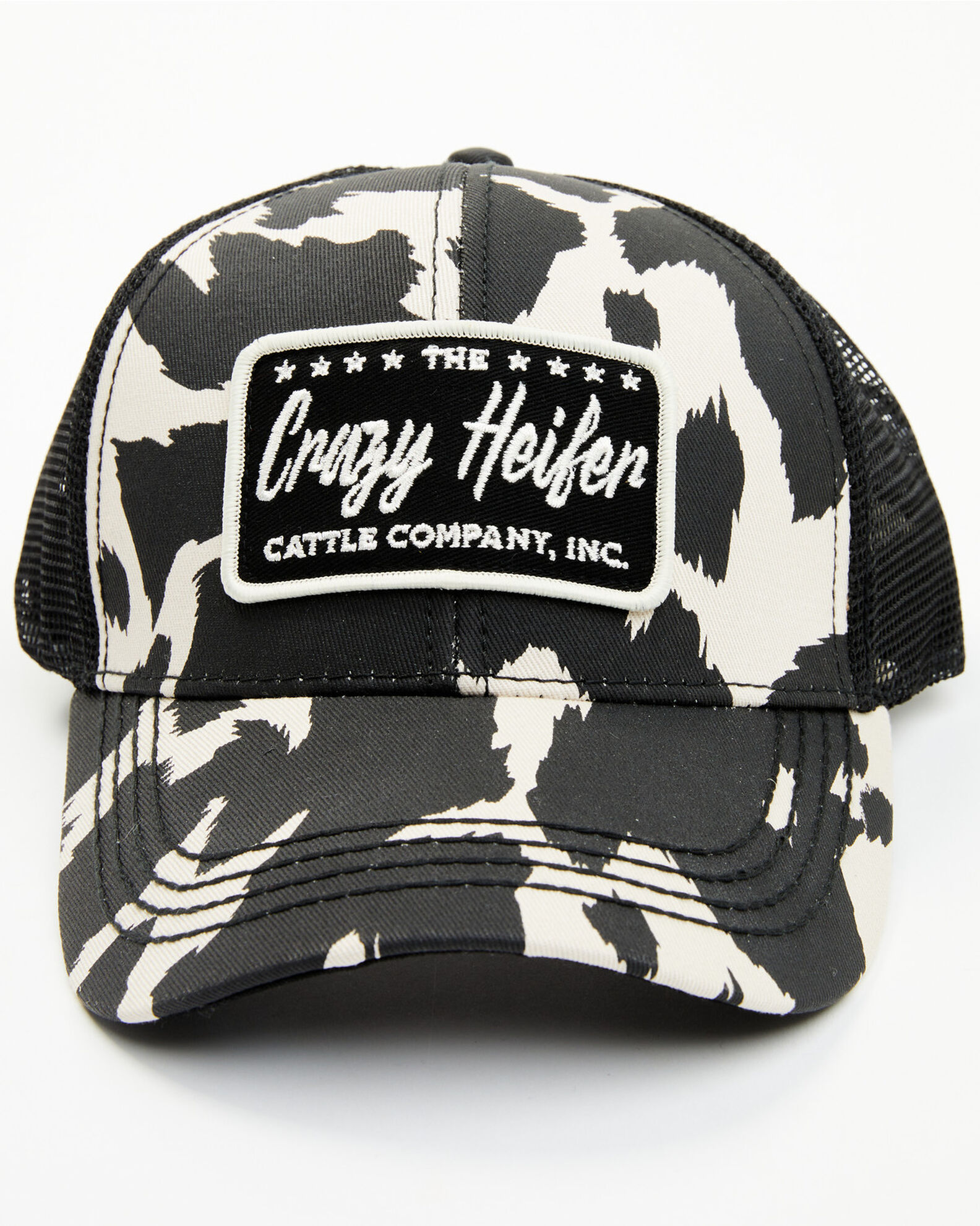 Cow print baseball cap discount
