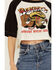 Image #2 - Bandit Women's Bandit Cropped Baseball Tee, Grey, hi-res